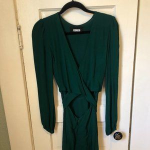 Dark Green Reformation Jumpsuit (Long Sleeve)